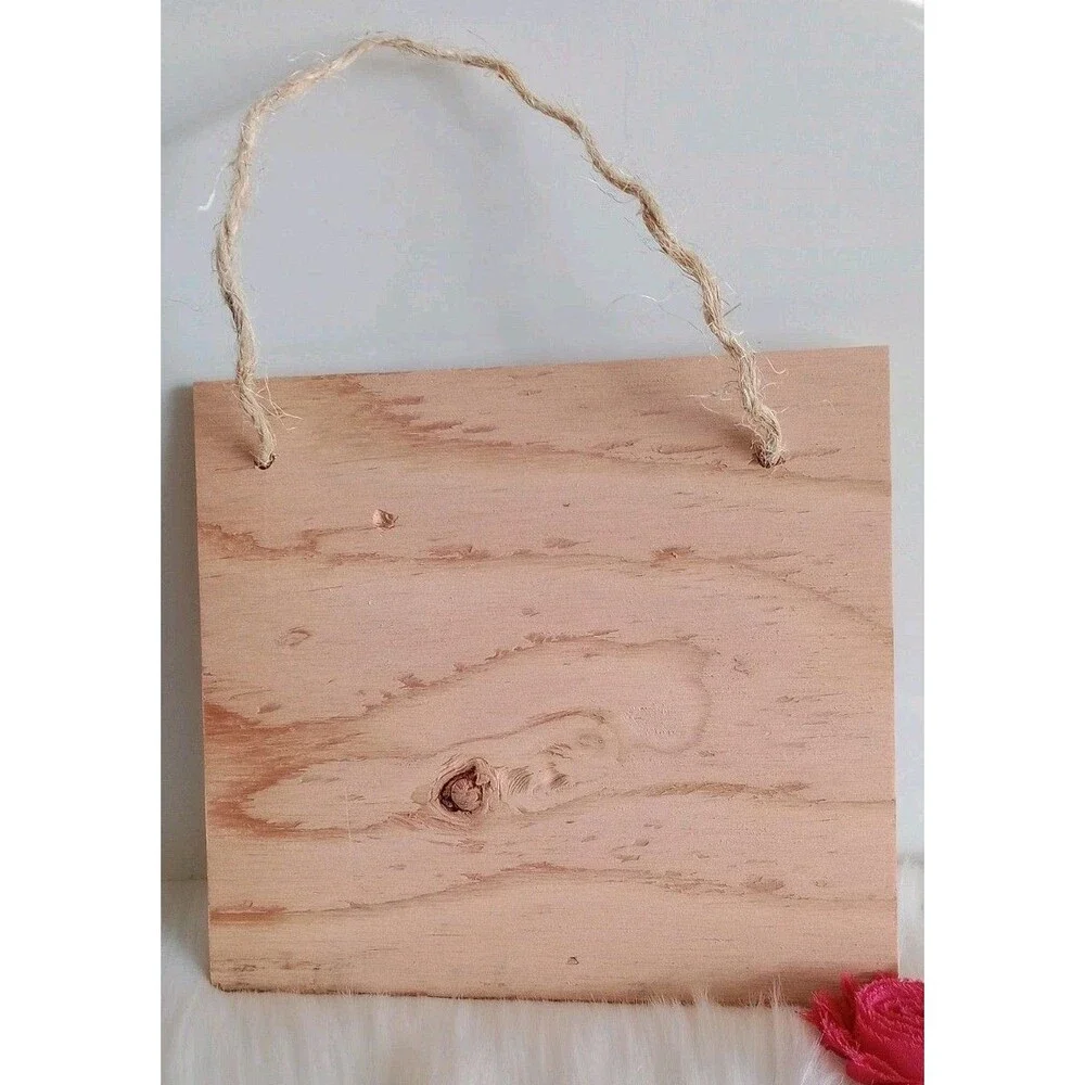 Handmade Flowers Home Decor Wood Burnished 8 1/2